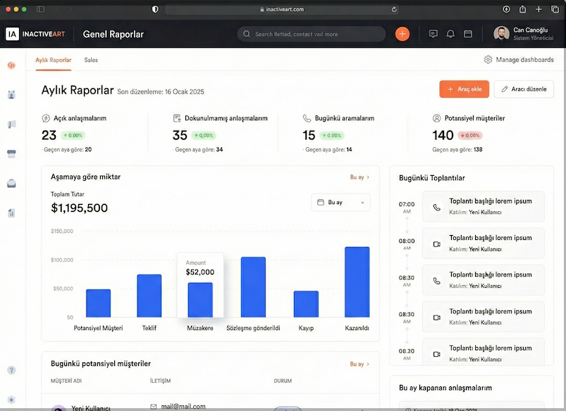 TOURISM CRM V1.1 dashboard preview